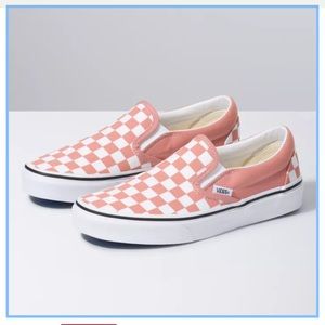 Checkered Dusty Pink Vans ✨
